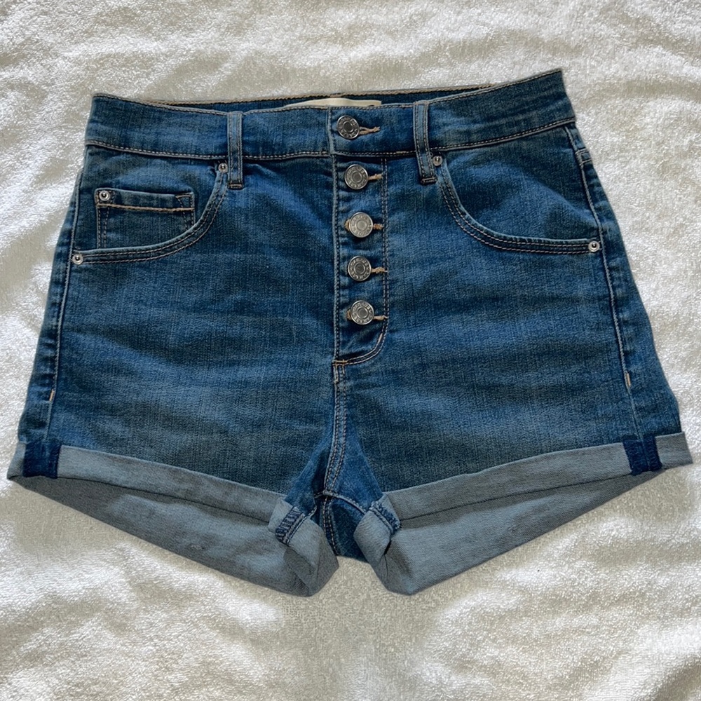 Garage light blue shorts Ultra High Rise